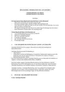 INFORMATION TILL ANVÄNDAREN Amlodipin Bluefish 5 mg
