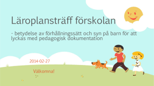 Läroplansträff förskolan 140227