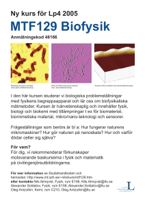 MTF129 Biofysik