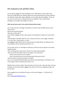 Att analysera och jämföra låtar