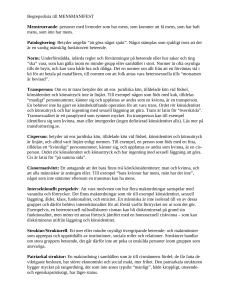Begrepsslista till MENSMANIFEST Menstruerande