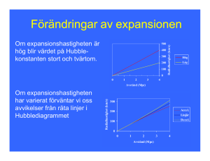 Förändringar Förändringar av expansionen expansionen g p