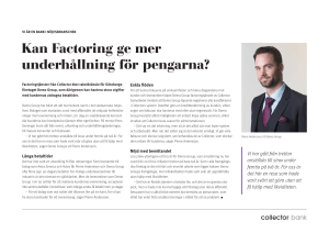 Kan Factoring ge mer underhållning för pengarna?