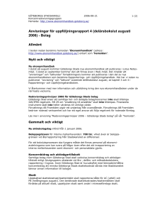 Anvisning bolag - Göteborgs Stad