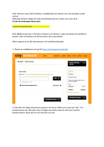 Inför Internet Camp 2015 behöver ni webbhotell och domän som ska