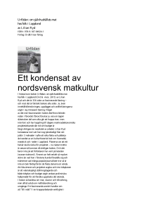 Ett kondensat av nordsvensk matkultur