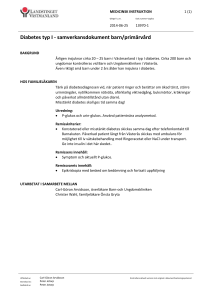Diabetes typ I - samverkansdokument barn/primärvård