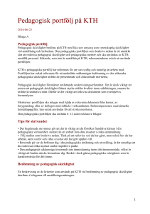 Pedagogisk portfölj på KTH (docx 54 kB)
