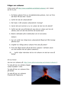 Frågor om vulkaner. - Kristinas so-sida