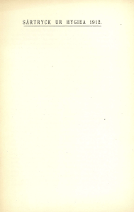 särtryck ur hygiea 1912.