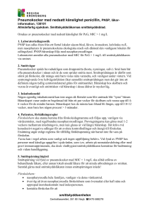 Pneumokocker med nedsatt känslighet penicillin, PNSP, läkar-