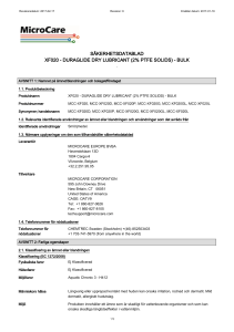 säkerhetsdatablad xf020 - duraglide dry lubricant