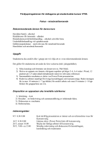 Fördjupningsämnen för deltagarna på studentvalda