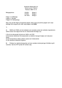 Tentamen Biologi BI1112 Termin och år: 120312 Klockan: 0800