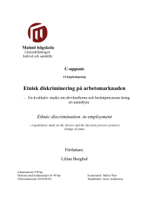 Etnisk diskriminering på arbetsmarknaden