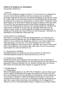 Plattform för färdtjänst och riksfärdtjänst