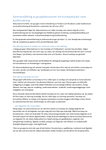 Sammanställning av gruppdiskussioner om kunskapsluckor inom