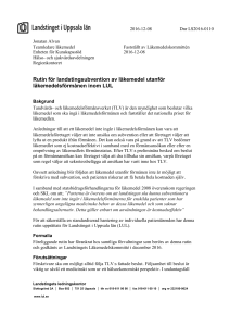 Rutin för landstingsubvention av läkemedel utanför