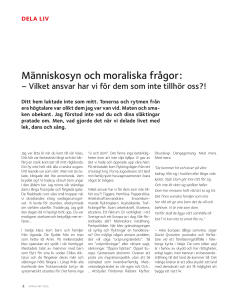 Människosyn och moraliska frågor