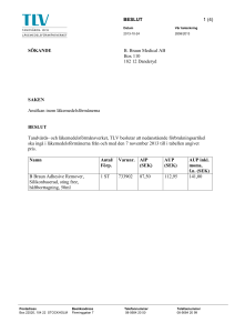 B Braun Adhesive Remover, häftborttagning, ingår i