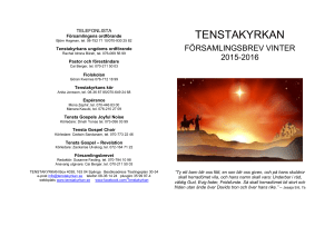 Församlingsbrev jul och vinter 2015 och 2016.