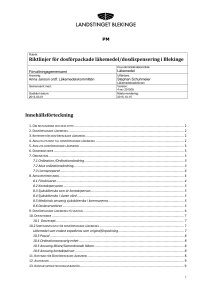 DOS Blekinge, riktlinjer