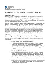 Främmande kropp i luftväg bronkoskopi