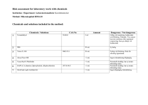 Risk assessment for laboratory work with chemicals