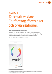 Swish. Ta betalt enklare. För företag, föreningar och organisationer.
