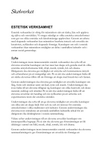 Kursplanen i estetisk verksamhet (word)
