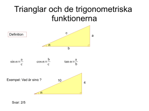 Trianglar och de trigonometriska funktionerna