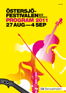 festivalen PrOGraM 2011 27 auG