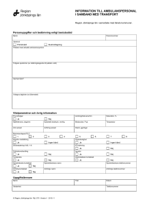Information till ambulanspersonal i samband med