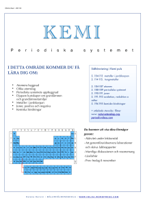 Periodiska systemet och atomen