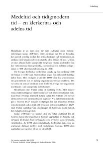 Medeltid och tidigmodern tid – en klerkernas och