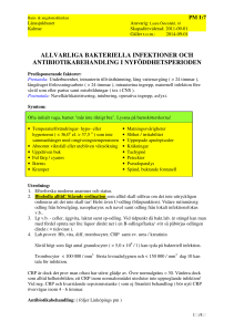 allvarliga bakteriella infektioner och antibiotikabehandling i
