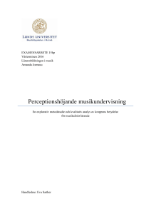 Perceptionshöjande musikundervisning