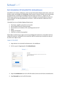 Kort introduktion till SchoolSoft för vårdnadshavare