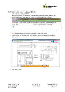 Instruktion för nerladdning av Binder