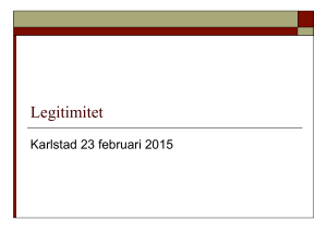F 2-3: Legitimitet