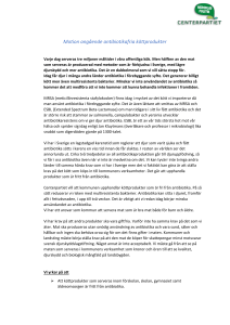 Motion angående antibiotikafria köttprodukter