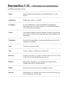 Begreppsläxa V 20 – ”Information och kommunikation”