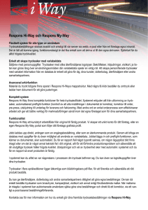 Respons Hi-Way och Respons My-Way