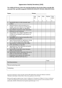 Appearance Anxiety Inventory (AAI)