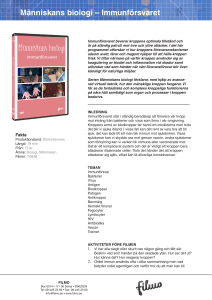 Människans biologi – Immunförsvaret