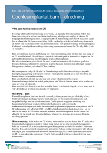 Cochleaimplantat barn – utredning