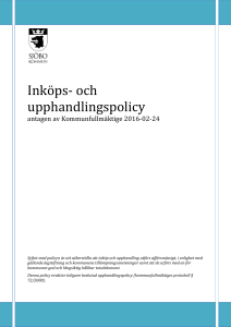 Inköps- och upphandlingspolicy