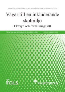 Vägar till en inkluderande skolmiljö