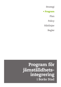 Program för jämställdhets- integrering