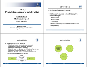 Produktionsekonomi och kvalitet